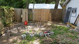 New Fencing Panels In Place Before Skidding Shed