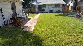 Backyard Now Sporting Sod!