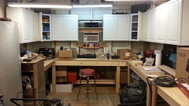 Garage Wrap Around Benches And Cabinets