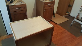 Kitchen Cabinets Prep For Refrigerator Cabinet And Surround