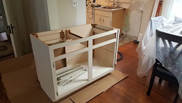 Kitchen Sink Side Demolition Pennisula Cabinet
