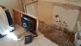 Kitchen Sink Side Demolition Sink Base Cabinet Removal