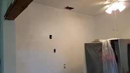 Kitchen Cabinet Wall Primered