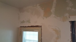 Kitchen Plaster Sink Wall Final Coat Of Mud