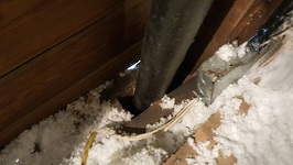 Kitchen Demolition Old Plumbing Stack In The Attic
