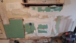 Kitchen Plumbing New Rough In Plaster First Coat