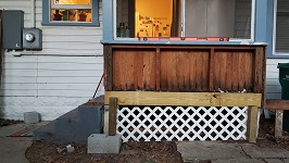 Side Porch Rotted Ledger Replaced