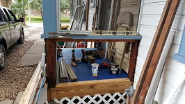 Side Porch Rotted Header And Flooring Replaced
