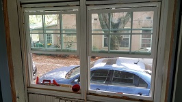 Side Porch Windows Roughed In Inside