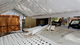 Side Porch Inside Trim Assembled And Painted